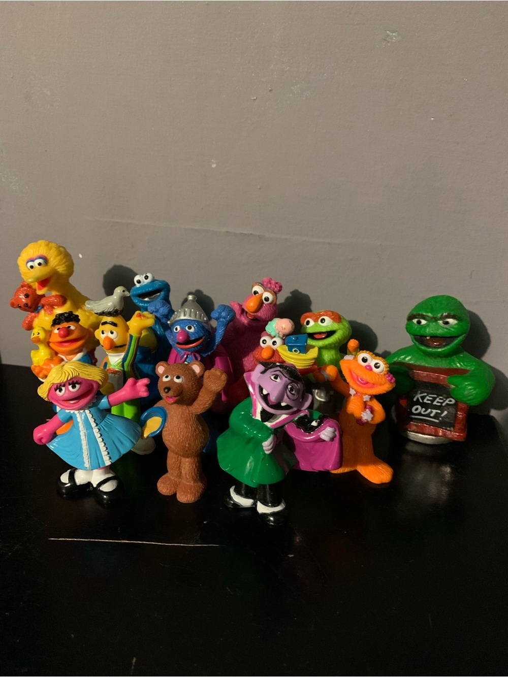 VTG Tyco Sesame Street PVC Toy Lot Figures Big Bird Cookie Monster Elmo Bert